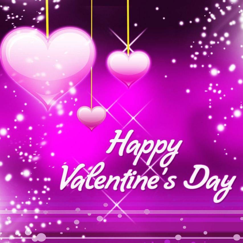 Purple Heart Valentines Wallpaper Backgrounds image