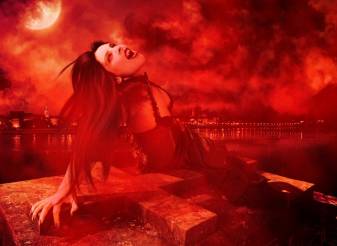Red Animated Vampire hd Background