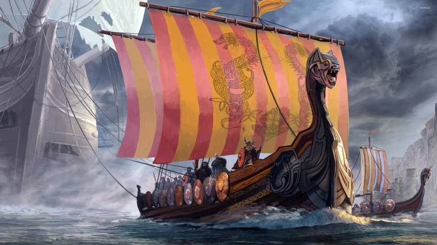 Boat, Fantasy, Download Viking Laptop Backgrounds