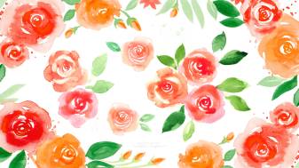 Watercolor Flowers 1080p hd Wallpapers for desktop