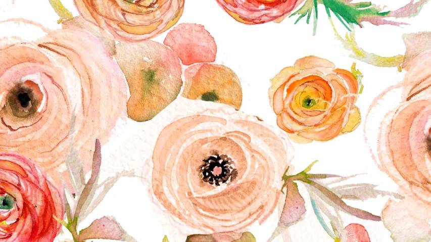 Pastel, Flowers, Watercolor Wallpapers for Desktop