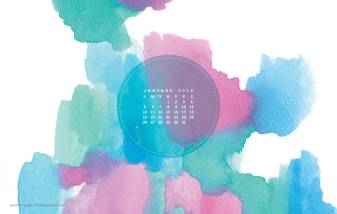 Watercolor Calendar image Backgrounds for iPhone