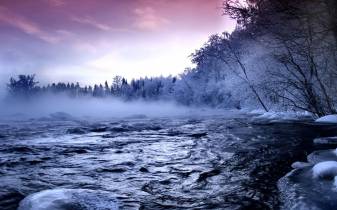 Capture The Romantic Atmosphere Of Winter Winter Scene Wallpaper