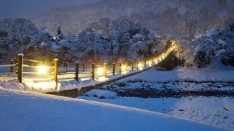 Night Winter Landscape Wallpaper Photos 1080p