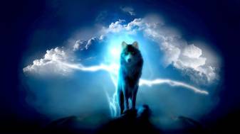 Amazing Wolf Background Neon image