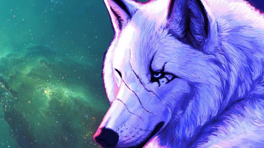 1080p Abstract Wolf Background