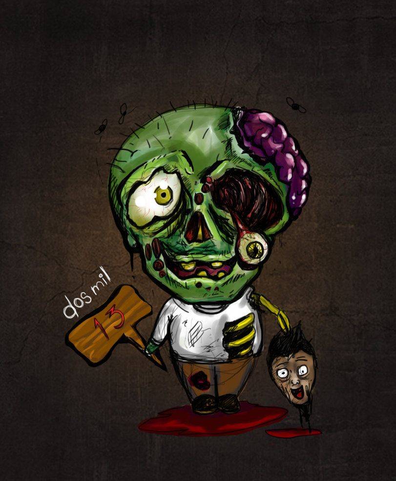 Zombie Funny Cartoon Backgrounds
